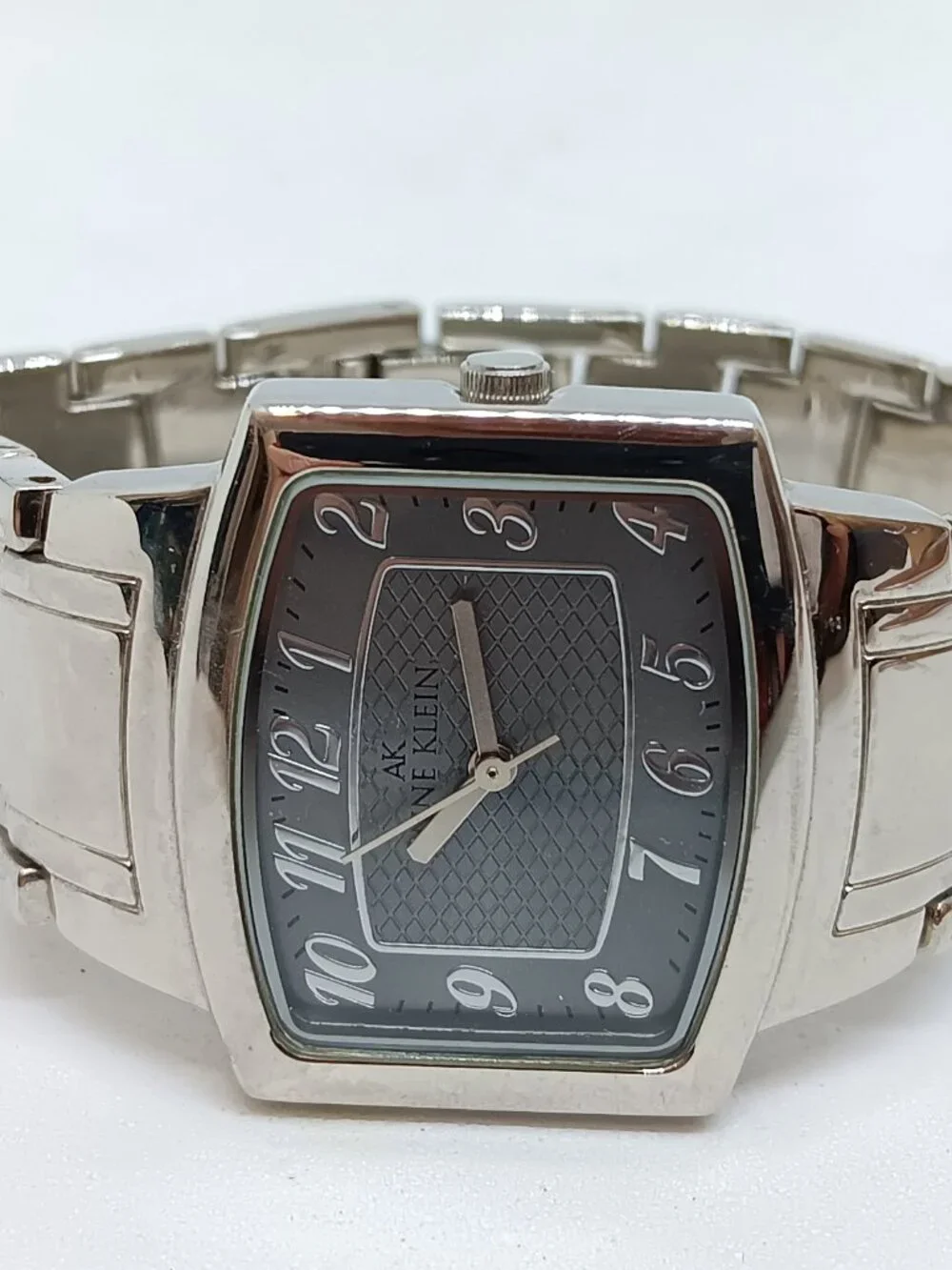 Anne Klein 10/7887S Women's 30mm x 24mm Silver Tone Quartz Watch NEW BATTERY